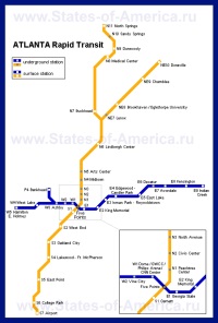 Карта метро Атланты