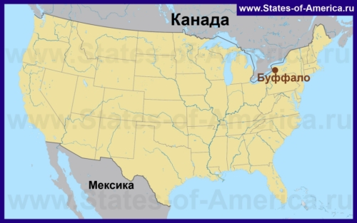 Буффало на карте США