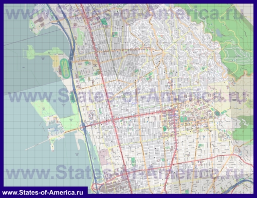 Подробная карта города Беркли