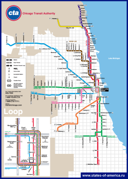 Схема метро Чикаго