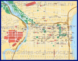 Подробная карта города Филадельфия
