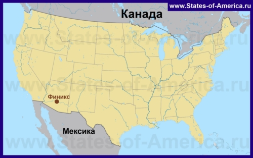 Финикс на карте США