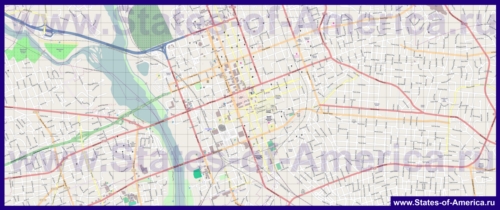 Подробная карта города Коламбия