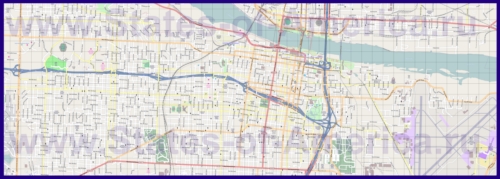 Подробная карта города Литл-Рок