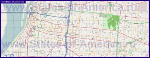 Подробная карта города Мемфис