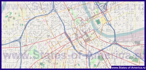Подробная карта города Нэшвилл