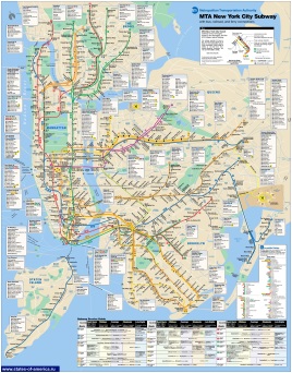 Схема метро Нью-Йорка
