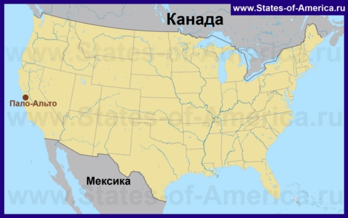 Пало-Альто на карте США