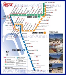Карта метро Сан-Диего