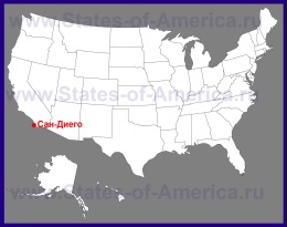 Сан-Диего на карте США