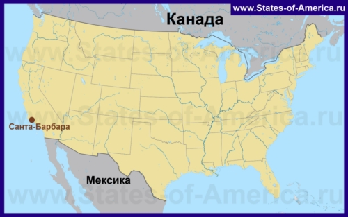 Санта-Барбара на карте США