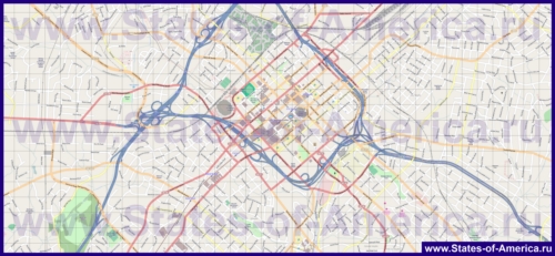 Подробная карта города Шарлотт
