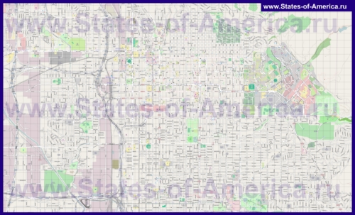 Подробная карта города Солт-Лейк-Сити