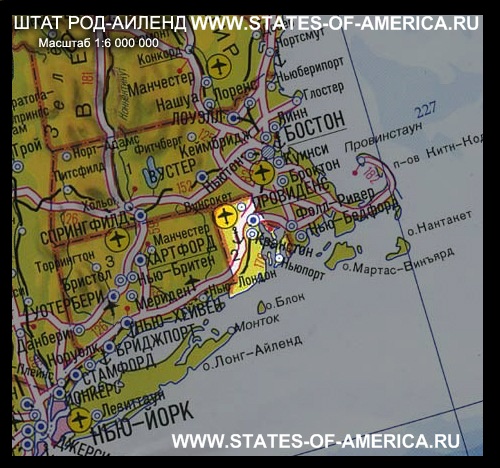 карта Род-Айленда